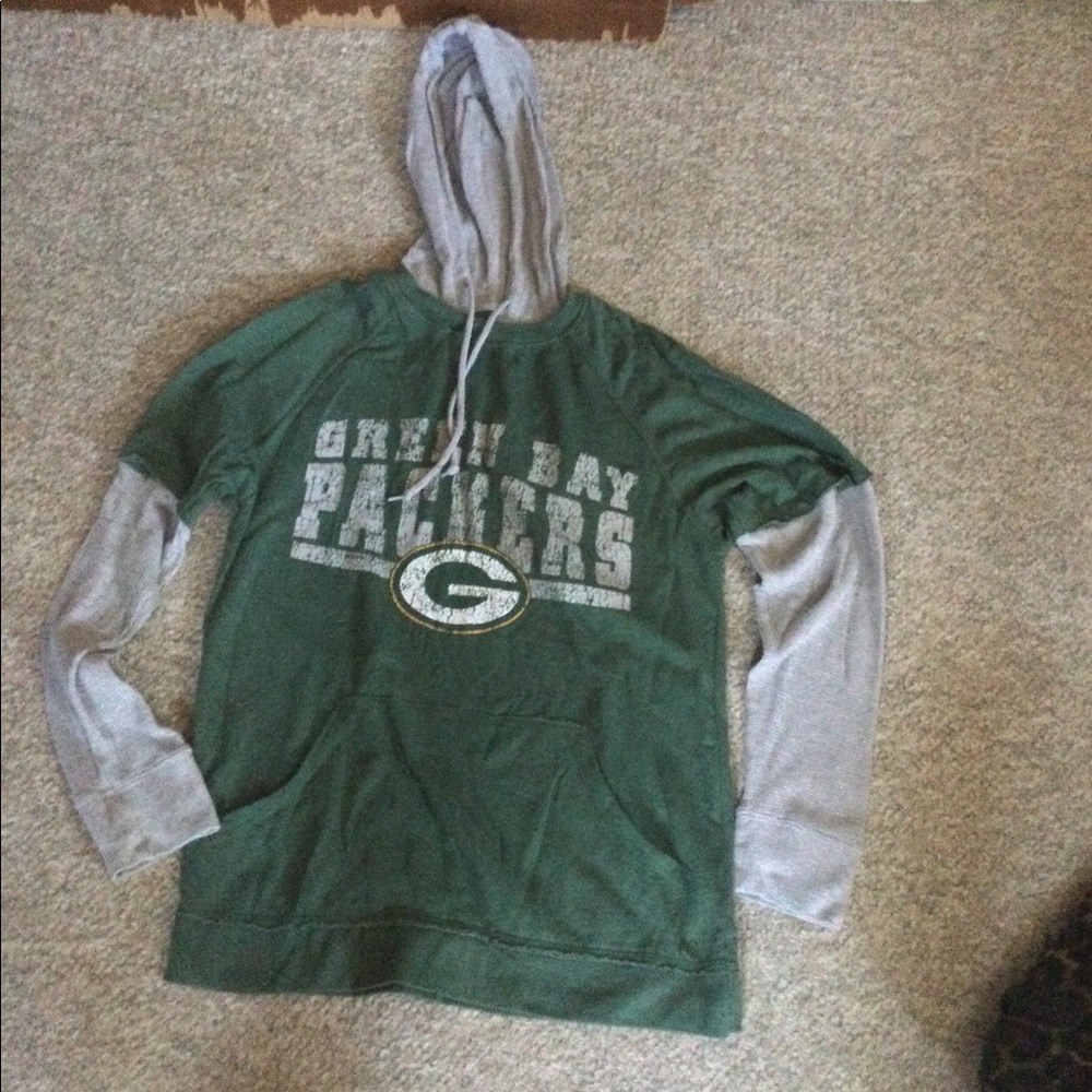 Hooded Green Bay Packers shirt